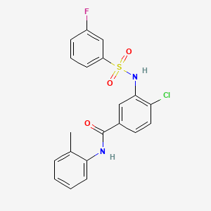 4-chloro-3-{[(3-fluorophenyl)sulfonyl]amino}-N-(2-methylphenyl)benzamide