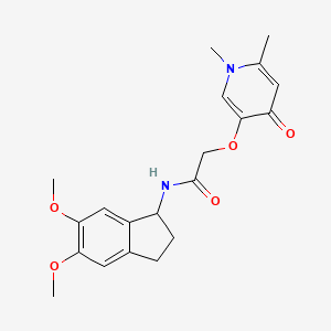 N-(5,6-dimethoxy-2,3-dihydro-1H-inden-1-yl)-2-[(1,6-dimethyl-4-oxo-1,4-dihydro-3-pyridinyl)oxy]acetamide