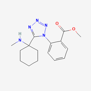 molecular formula C16H21N5O2 B15283505 methyl 2-{5-[1-(methylamino)cyclohexyl]-1H-tetraazol-1-yl}benzoate 