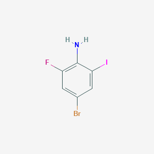 B1528351 4-Bromo-2-fluoro-6-iodoaniline CAS No. 1201149-19-0