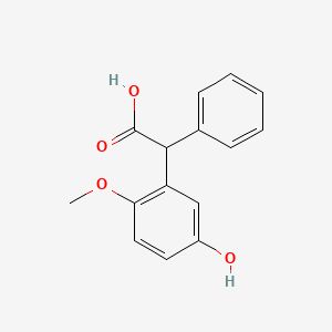 molecular formula C15H14O4 B15283531 (5-Hydroxy-2-methoxyphenyl)(phenyl)acetic acid 