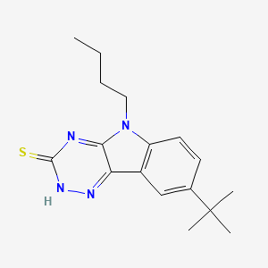 5-butyl-8-tert-butyl-5H-[1,2,4]triazino[5,6-b]indole-3-thiol