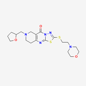 2-{[2-(4-morpholinyl)ethyl]sulfanyl}-7-(tetrahydro-2-furanylmethyl)-6,7,8,9-tetrahydro-5H-pyrido[4,3-d][1,3,4]thiadiazolo[3,2-a]pyrimidin-5-one