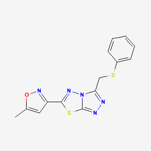 6-(5-Methyl-3-isoxazolyl)-3-[(phenylsulfanyl)methyl][1,2,4]triazolo[3,4-b][1,3,4]thiadiazole