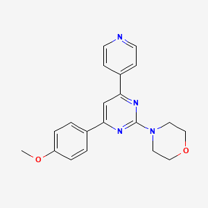 Methyl 4-[2-(4-morpholinyl)-6-(4-pyridinyl)-4-pyrimidinyl]phenyl ether