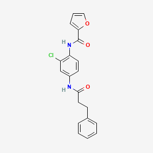 molecular formula C20H17ClN2O3 B15283614 N-{2-chloro-4-[(3-phenylpropanoyl)amino]phenyl}-2-furamide 