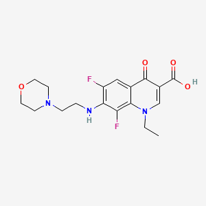 1-Ethyl-6,8-difluoro-7-{[2-(4-morpholinyl)ethyl]amino}-4-oxo-1,4-dihydro-3-quinolinecarboxylic acid