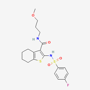 2-{[(4-fluorophenyl)sulfonyl]amino}-N-(3-methoxypropyl)-4,5,6,7-tetrahydro-1-benzothiophene-3-carboxamide