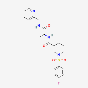 1-[(4-fluorophenyl)sulfonyl]-N-{1-methyl-2-oxo-2-[(2-pyridinylmethyl)amino]ethyl}-3-piperidinecarboxamide