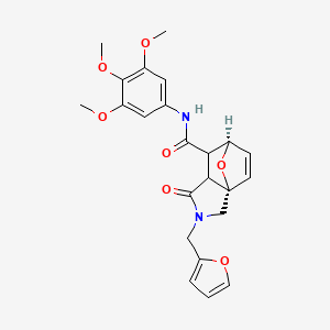 2-(2-furylmethyl)-3-oxo-N-(3,4,5-trimethoxyphenyl)-2,3,3a,4-tetrahydro-5,7a-epoxyisoindole-4-carboxamide