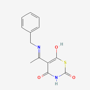 5-(N-benzylethanimidoyl)-4-hydroxy-2H-1,3-thiazine-2,6(3H)-dione