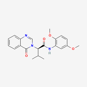 molecular formula C21H23N3O4 B15283673 N-(2,5-dimethoxyphenyl)-3-methyl-2-(4-oxo-3(4H)-quinazolinyl)butanamide 