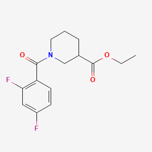 molecular formula C15H17F2NO3 B15283674 Ethyl 1-(2,4-difluorobenzoyl)-3-piperidinecarboxylate 