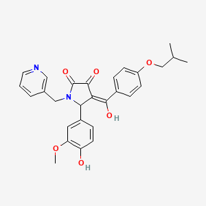 3-hydroxy-5-(4-hydroxy-3-methoxyphenyl)-4-(4-isobutoxybenzoyl)-1-(3-pyridinylmethyl)-1,5-dihydro-2H-pyrrol-2-one