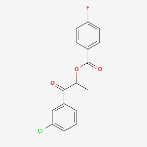 2-(3-Chlorophenyl)-1-methyl-2-oxoethyl 4-fluorobenzoate