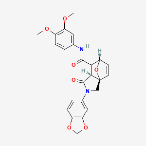 2-(1,3-benzodioxol-5-yl)-N-(3,4-dimethoxyphenyl)-3-oxo-1,2,4,5-tetrahydro-5,7a-epoxyisoindole-4-carboxamide