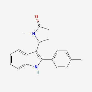 1-methyl-5-[2-(4-methylphenyl)-1H-indol-3-yl]-2-pyrrolidinone