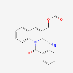 (1-Benzoyl-2-cyano-1,2-dihydro-3-quinolinyl)methyl acetate