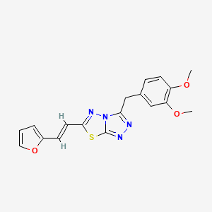 3-(3,4-Dimethoxybenzyl)-6-[2-(2-furyl)vinyl][1,2,4]triazolo[3,4-b][1,3,4]thiadiazole