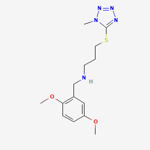 molecular formula C14H21N5O2S B15283737 N-(2,5-dimethoxybenzyl)-N-{3-[(1-methyl-1H-tetraazol-5-yl)sulfanyl]propyl}amine 