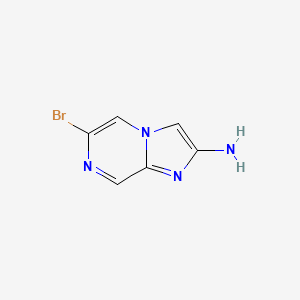 molecular formula C6H5BrN4 B1528374 6-Bromoimidazo[1,2-a]pyrazin-2-amine CAS No. 1103861-38-6