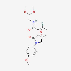 molecular formula C20H24N2O6 B15283741 N-(2,2-dimethoxyethyl)-2-(4-methoxyphenyl)-3-oxo-2,3,3a,4-tetraahydro-5,7a-epoxyisoindole-4-carboxamide 