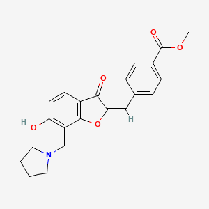 methyl 4-[(6-hydroxy-3-oxo-7-(1-pyrrolidinylmethyl)-1-benzofuran-2(3H)-ylidene)methyl]benzoate