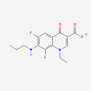 molecular formula C15H16F2N2O3 B15283767 1-Ethyl-6,8-difluoro-4-oxo-7-(propylamino)-1,4-dihydro-3-quinolinecarboxylic acid 