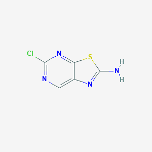 molecular formula C5H3ClN4S B1528377 5-氯-[1,3]噻唑并[5,4-d]嘧啶-2-胺 CAS No. 1006879-06-6
