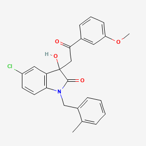 5-chloro-3-hydroxy-3-[2-(3-methoxyphenyl)-2-oxoethyl]-1-(2-methylbenzyl)-1,3-dihydro-2H-indol-2-one