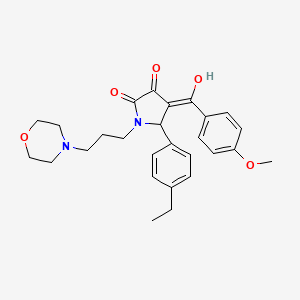 5-(4-ethylphenyl)-3-hydroxy-4-(4-methoxybenzoyl)-1-[3-(4-morpholinyl)propyl]-1,5-dihydro-2H-pyrrol-2-one