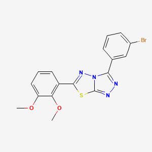 molecular formula C17H13BrN4O2S B15283782 3-(3-Bromophenyl)-6-(2,3-dimethoxyphenyl)[1,2,4]triazolo[3,4-b][1,3,4]thiadiazole 