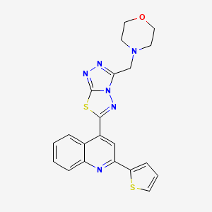 4-[3-(4-Morpholinylmethyl)[1,2,4]triazolo[3,4-b][1,3,4]thiadiazol-6-yl]-2-(2-thienyl)quinoline