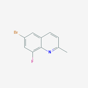 molecular formula C10H7BrFN B1528381 6-溴-8-氟-2-甲基喹啉 CAS No. 958650-94-7