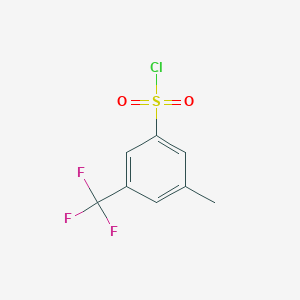 molecular formula C8H6ClF3O2S B1528385 3-Methyl-5-(trifluoromethyl)benzenesulfonyl chloride CAS No. 1211524-22-9