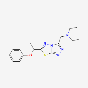 N-ethyl-N-{[6-(1-phenoxyethyl)[1,2,4]triazolo[3,4-b][1,3,4]thiadiazol-3-yl]methyl}ethanamine