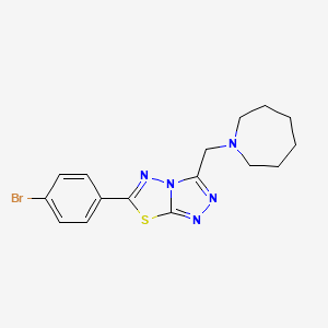 3-(1-Azepanylmethyl)-6-(4-bromophenyl)[1,2,4]triazolo[3,4-b][1,3,4]thiadiazole