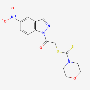 2-{5-nitro-1H-indazol-1-yl}-2-oxoethyl 4-morpholinecarbodithioate