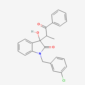 1-(3-chlorobenzyl)-3-hydroxy-3-(1-methyl-2-oxo-2-phenylethyl)-1,3-dihydro-2H-indol-2-one