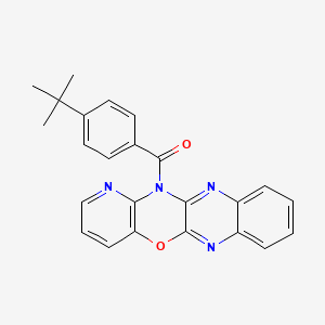 molecular formula C24H20N4O2 B15283913 (4-tert-butylphenyl)-(9-oxa-2,4,11,18-tetrazatetracyclo[8.8.0.03,8.012,17]octadeca-1(18),3(8),4,6,10,12,14,16-octaen-2-yl)methanone 