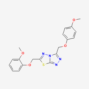 6-[(2-Methoxyphenoxy)methyl]-3-[(4-methoxyphenoxy)methyl][1,2,4]triazolo[3,4-b][1,3,4]thiadiazole