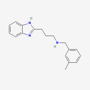 molecular formula C18H21N3 B15283932 3-(1H-benzimidazol-2-yl)-N-(3-methylbenzyl)-1-propanamine 