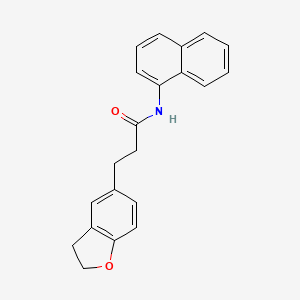 molecular formula C21H19NO2 B15283933 3-(2,3-dihydro-1-benzofuran-5-yl)-N-(1-naphthyl)propanamide 