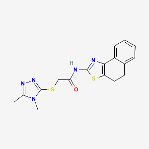 molecular formula C17H17N5OS2 B15283940 N-(4,5-dihydronaphtho[1,2-d][1,3]thiazol-2-yl)-2-[(4,5-dimethyl-4H-1,2,4-triazol-3-yl)sulfanyl]acetamide 