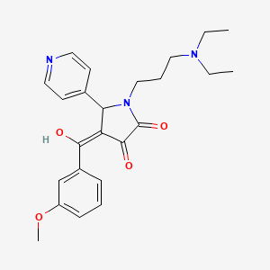 1-[3-(diethylamino)propyl]-3-hydroxy-4-(3-methoxybenzoyl)-5-(4-pyridinyl)-1,5-dihydro-2H-pyrrol-2-one