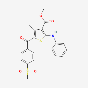 Methyl 2-anilino-4-methyl-5-[4-(methylsulfonyl)benzoyl]-3-thiophenecarboxylate