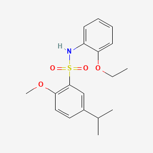 molecular formula C18H23NO4S B15283970 N-(2-ethoxyphenyl)-5-isopropyl-2-methoxybenzenesulfonamide 