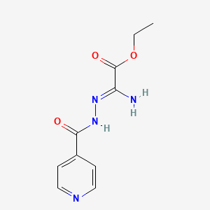 molecular formula C10H12N4O3 B15283984 Ethyl imino(2-isonicotinoylhydrazino)acetate 