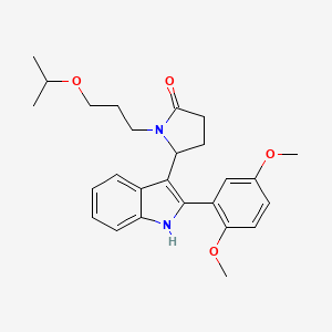 5-[2-(2,5-dimethoxyphenyl)-1H-indol-3-yl]-1-(3-isopropoxypropyl)-2-pyrrolidinone