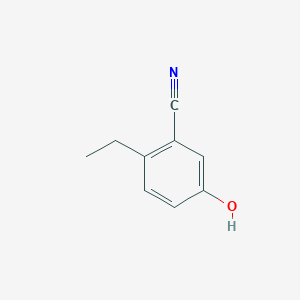 molecular formula C9H9NO B1528402 2-Ethyl-5-hydroxybenzonitrile CAS No. 1243287-70-8